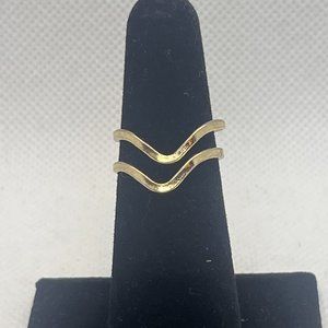 Gold Plated Waves Ring